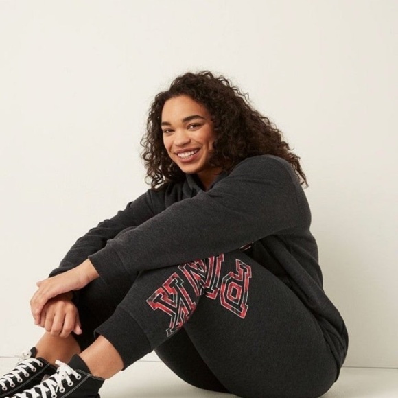 NWT VS PINK Fleece Joggers size S - Picture 2 of 10